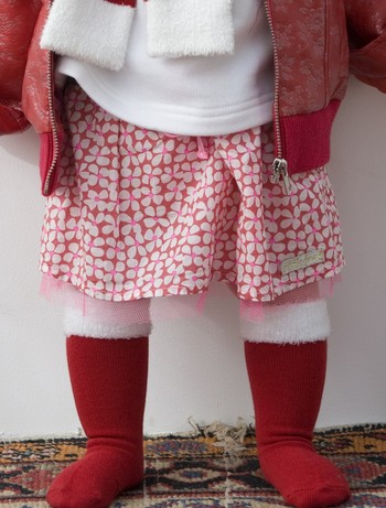 Bonnie Doon X-Mas Furry Knee High Socks strawberry