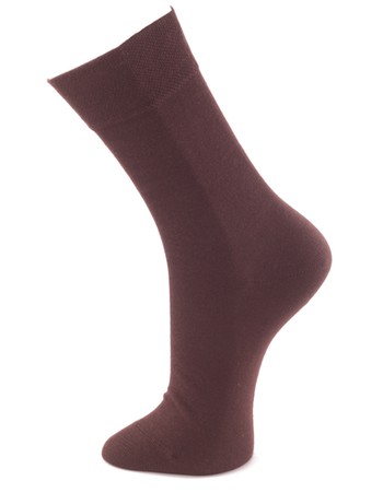 Bonnie Doon Cotton Comfort Socks dark brown
