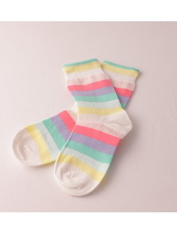 Bonnie Doon Rainbow Children's Socks off white