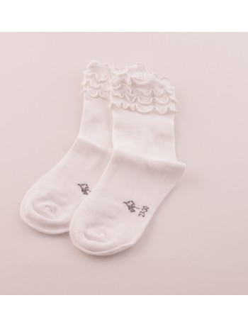Bonnie Doon Frou Frou Children's Socks white