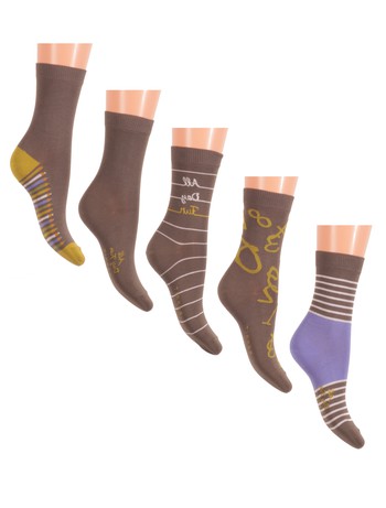 Esprit School Fun Kid's Socks 5-Pack thyme