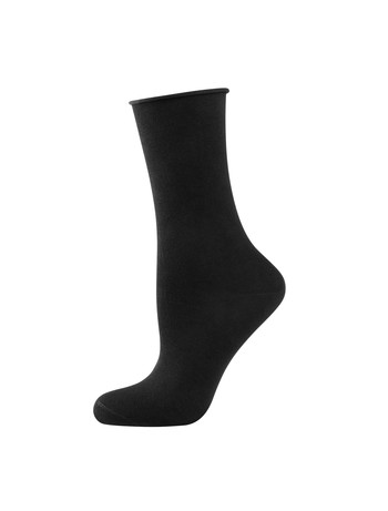 Elbeo Light Cotton Roll Top Socks black