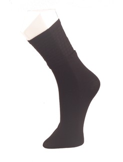 Giulia Black Houndstooth Cotton Socks