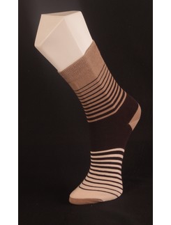 Giulia Brown Striped Socks