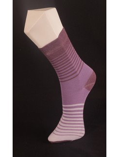 Giulia Lilac Striped Cotton Socks