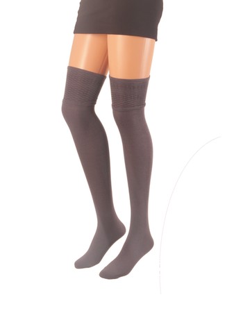 Giulia Over the Knee Socks with Patterned Top fume