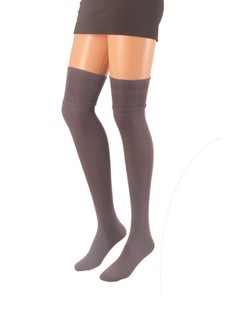 Giulia Over the Knee Socks with Patterned Top