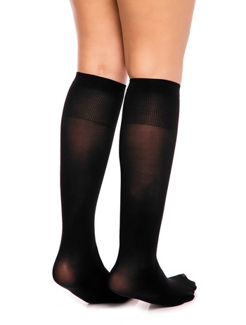 Glamory Fit 50 Microfiber Knee High Socks black