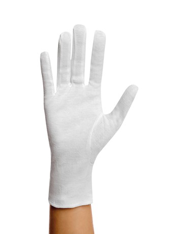 Glamory Plain Cotton Gloves white