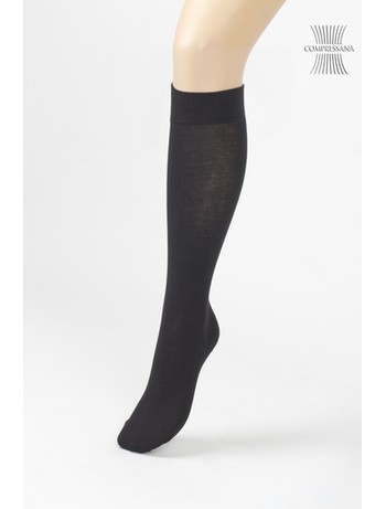 Compressana Cotton Medium Support Knee High Socks black