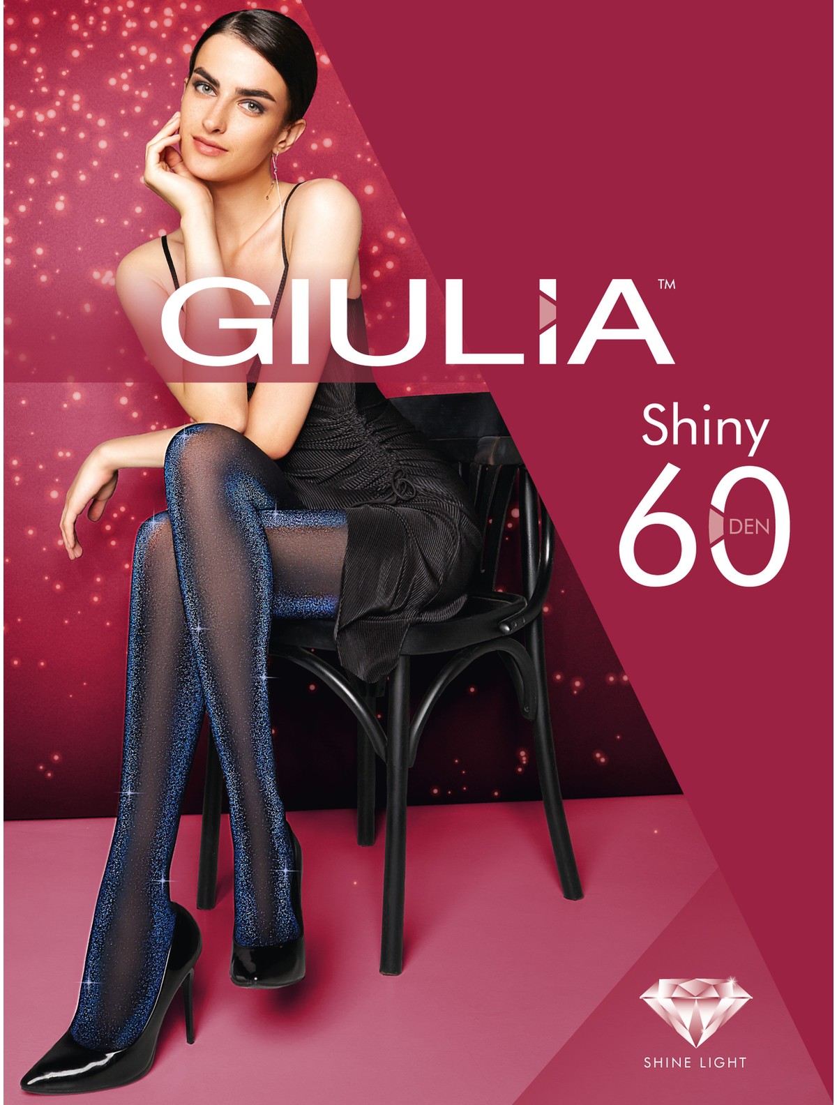 Giulia Shiny 60 Lurex tights Shiny PINK Lurex