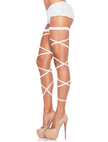 Leg Avenue Leg Garter Wrap Set white